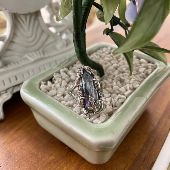 Vintage silver Japanese Biwa pearl - Picture 4 of 5